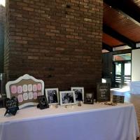 Picture table at Chalet Wedding 